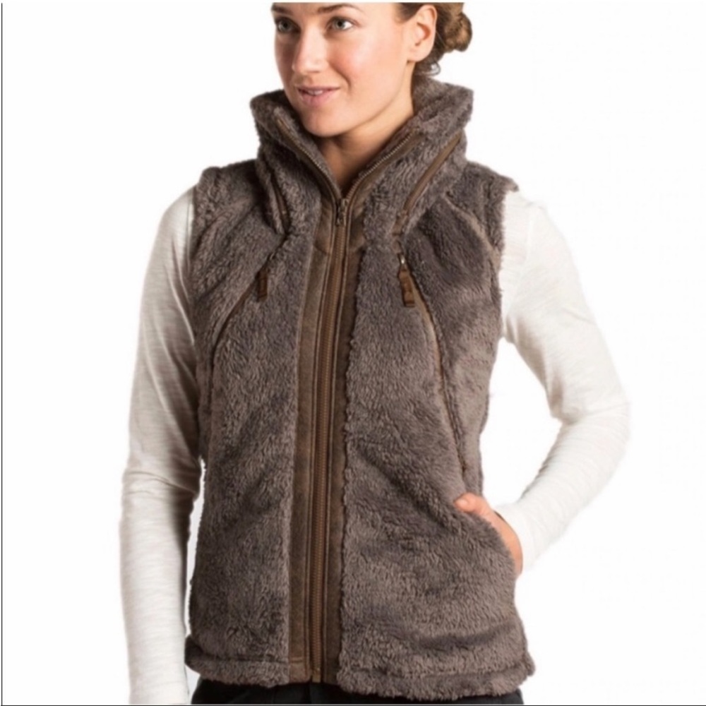 Kuhl Women's Plush Brown Zip-Up Fleece Vest